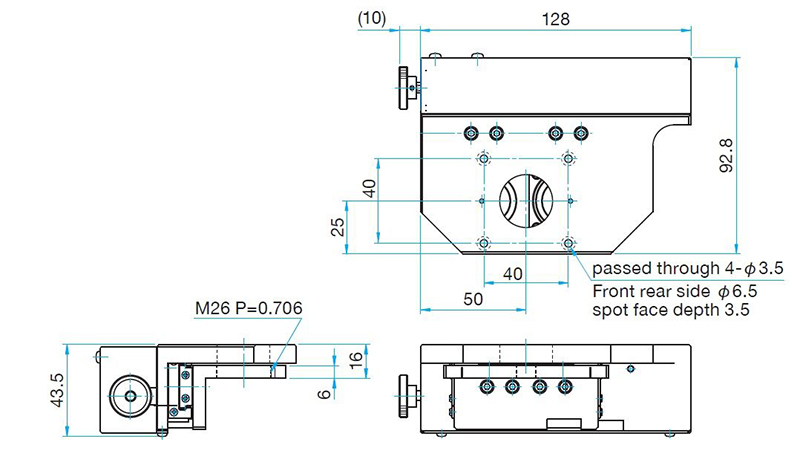 电动物镜切换台LACS-2H-A图纸 电动物镜切换台LACS-2H-A图纸